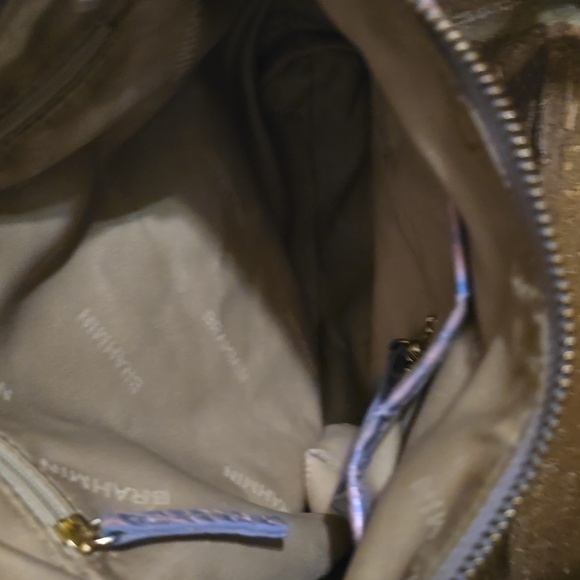 BRAHMIN Katie Crossbody Frosted Lilac Melbourne Croc-embossed Leather Bag - Picture 7 of 10